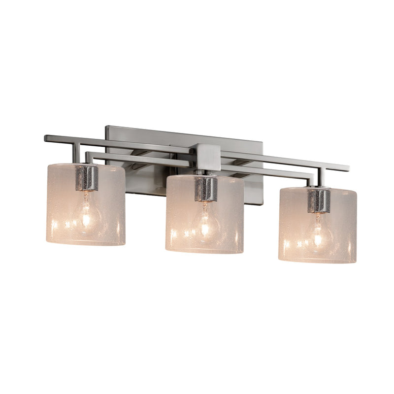Justice Designs FSN-8703-30-SEED-NCKL Three Light Bath Bar, Brushed Nickel