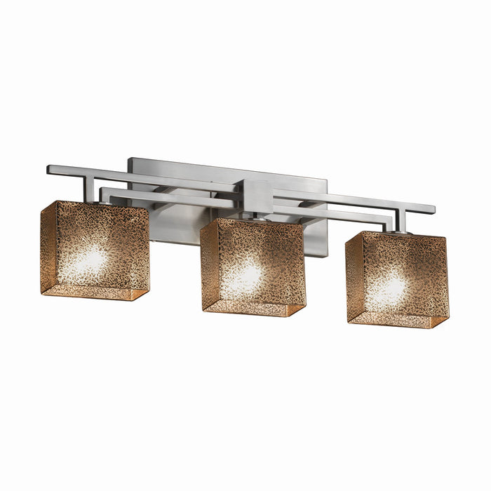 Justice Designs FSN-8703-55-MROR-NCKL Three Light Bath Bar, Brushed Nickel