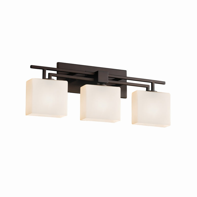 Justice Designs FSN-8703-55-OPAL-DBRZ-LED3-2100 LED Bath Bar, Dark Bronze