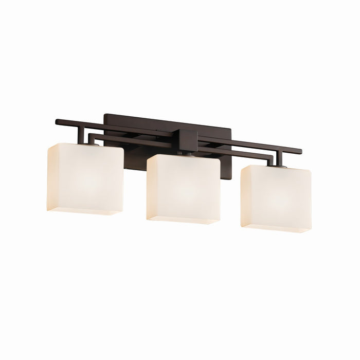 Justice Designs FSN-8703-55-OPAL-DBRZ-LED3-2100 LED Bath Bar, Dark Bronze