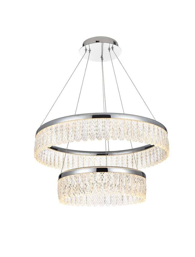 Elegant Lighting 2060G24C LED Chandelier, Chrome