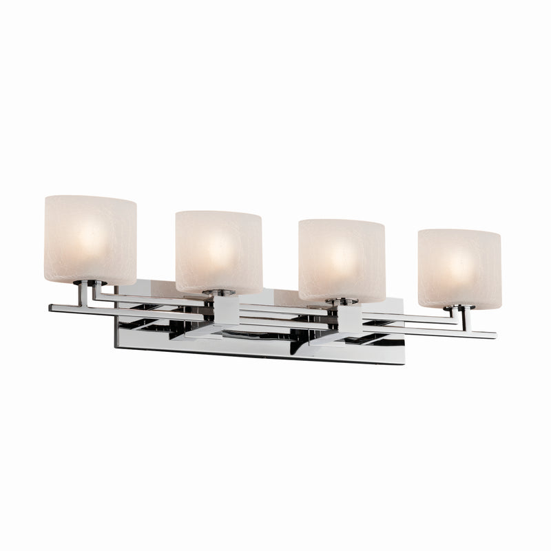 Justice Designs FSN-8704-30-FRCR-CROM Four Light Bath Bar, Polished Chrome