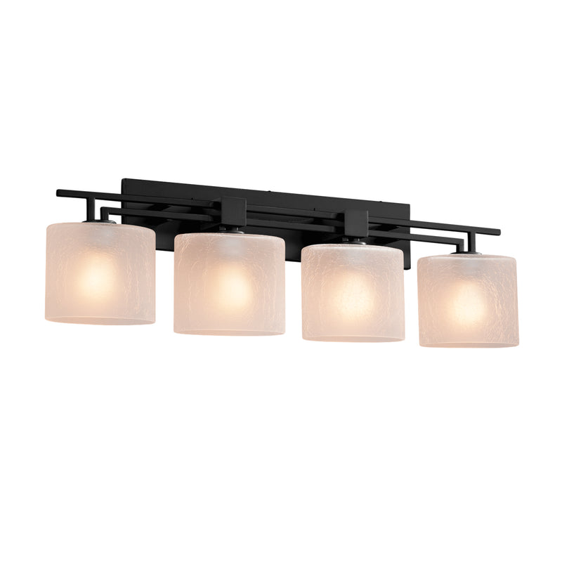 Justice Designs FSN-8704-30-FRCR-MBLK-LED4-2800 LED Bath Bar, Matte Black