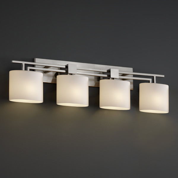 Justice Designs FSN-8704-30-OPAL-NCKL-LED4-2800 LED Bath Bar, Brushed Nickel