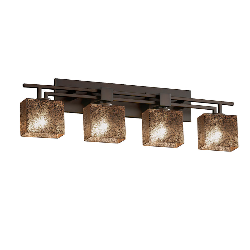 Justice Designs FSN-8704-55-MROR-DBRZ Four Light Bath Bar, Dark Bronze