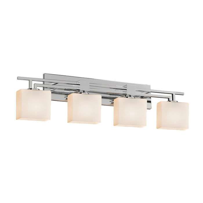 Justice Designs FSN-8704-55-OPAL-CROM-LED4-2800 LED Bath Bar, Polished Chrome