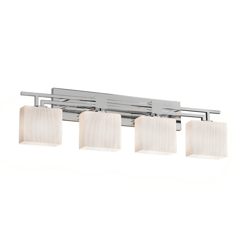 Justice Designs FSN-8704-55-RBON-CROM-LED4-2800 LED Bath Bar, Polished Chrome