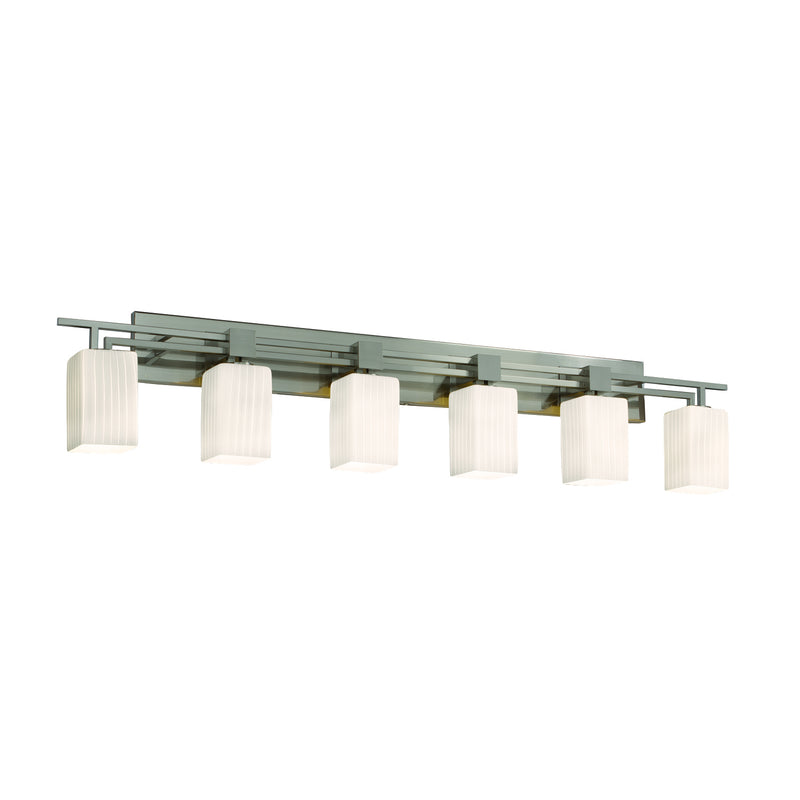Justice Designs FSN-8706-15-RBON-NCKL-LED6-4200 LED Bath Bar, Brushed Nickel