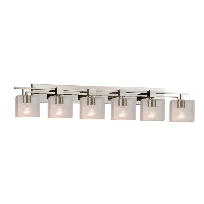 Justice Designs FSN-8706-55-SEED-NCKL Six Light Bath Bar, Brushed Nickel