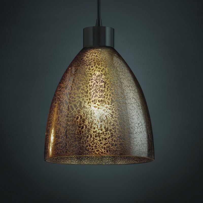 Justice Designs FSN-8814-18-MROR-DBRZ-BKCD-LED1-700 LED Pendant, Dark Bronze