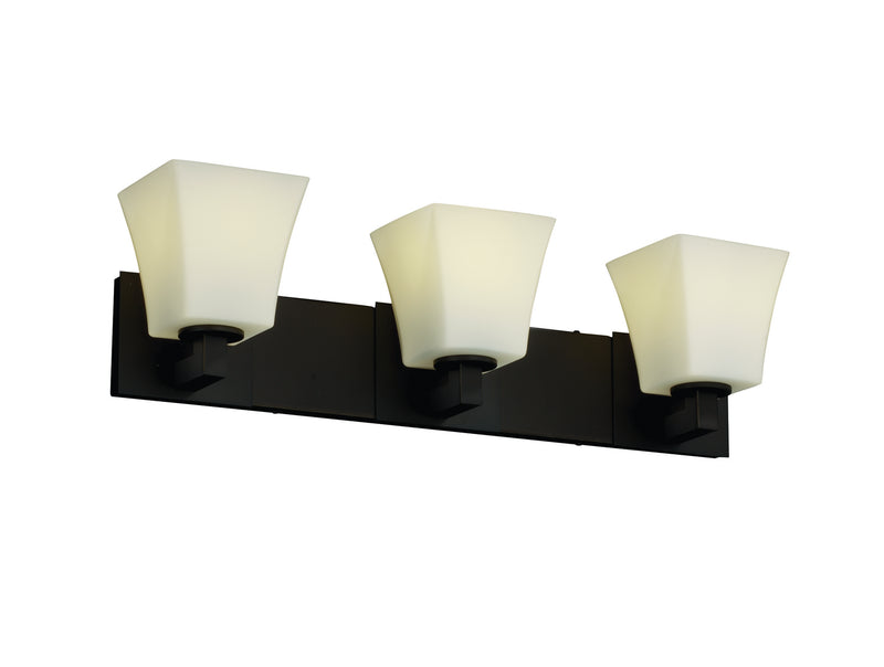 Justice Designs FSN-8923-40-OPAL-DBRZ-LED3-2100 LED Bath Bar, Dark Bronze