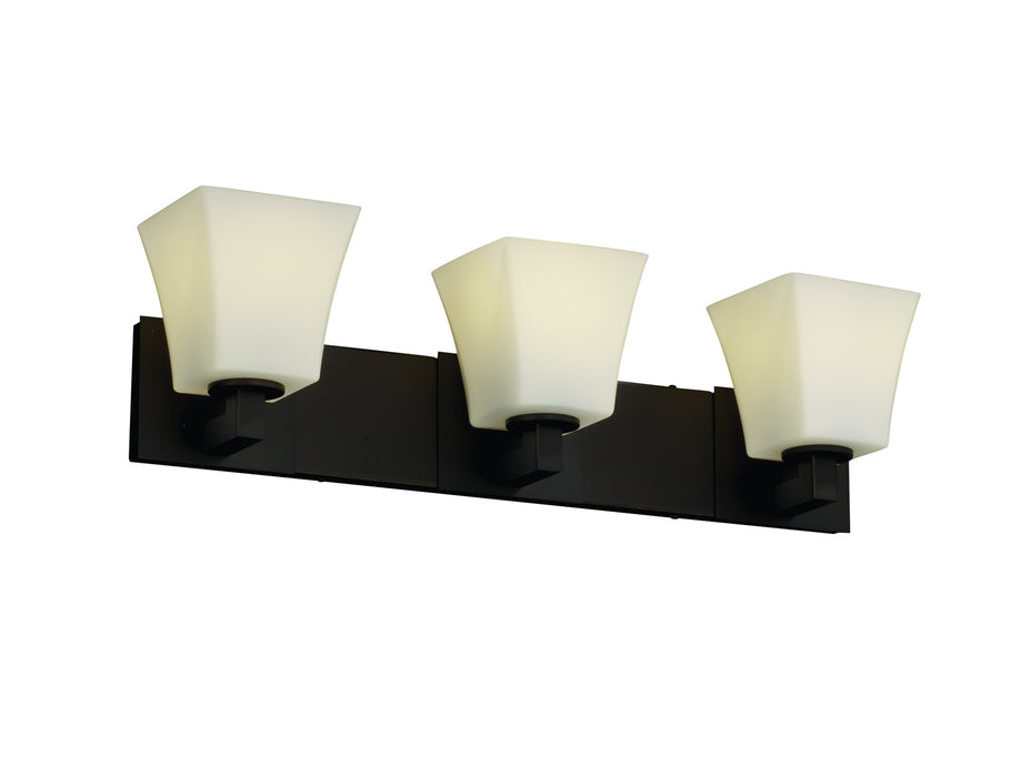 Justice Designs FSN-8923-40-OPAL-DBRZ-LED3-2100 LED Bath Bar, Dark Bronze