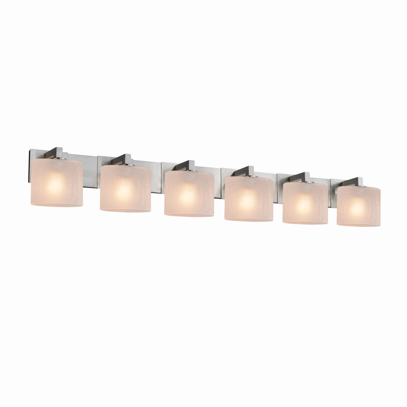 Justice Designs FSN-8926-30-FRCR-NCKL Six Light Bath Bar, Brushed Nickel