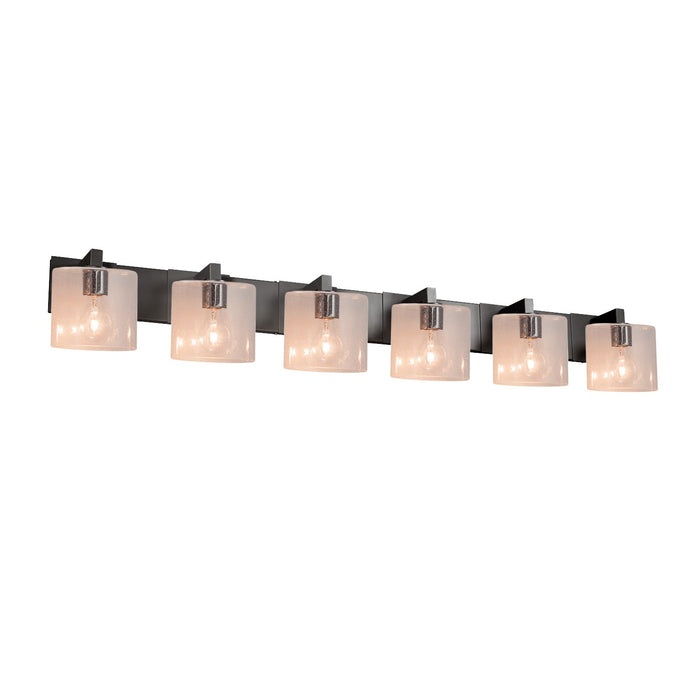 Justice Designs FSN-8926-30-SEED-MBLK Six Light Bath Bar, Matte Black