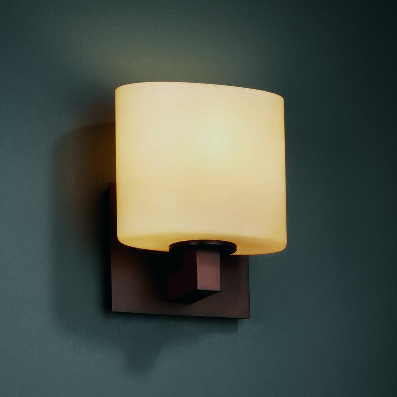 Justice Designs FSN-8931-30-ALMD-DBRZ-LED1-700 LED Wall Sconce, Dark Bronze