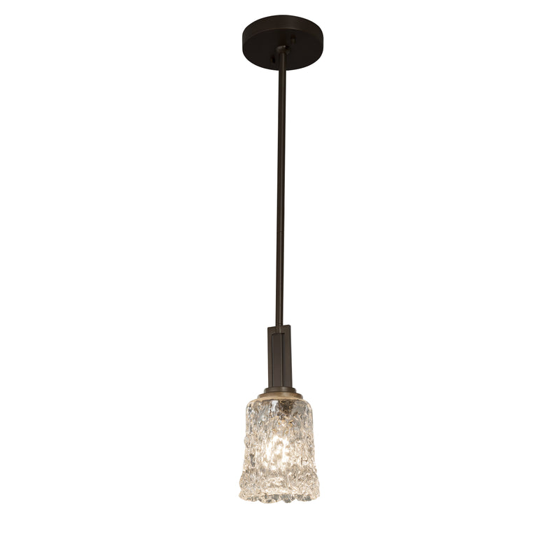 Justice Designs GLA-8445-16-CLRT-DBRZ-LED1-700 LED Pendant, Dark Bronze