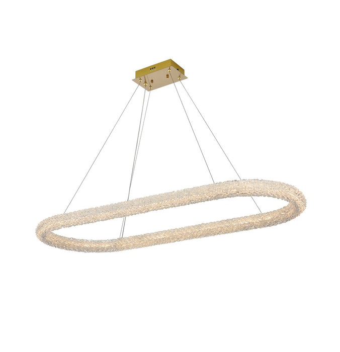 Elegant Lighting 3800D50L1SG LED Chandelier, Satin Gold