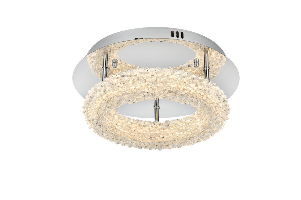 Elegant Lighting 3800F14C LED Flush Mount, Chrome