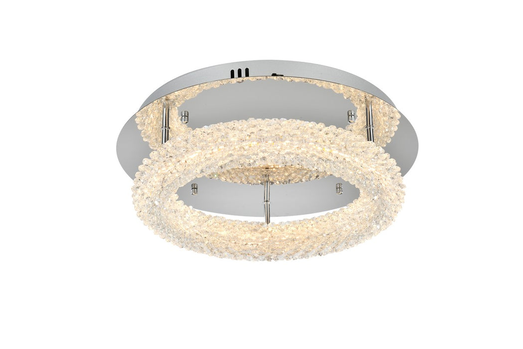 Elegant Lighting 3800F18C LED Flush Mount, Chrome