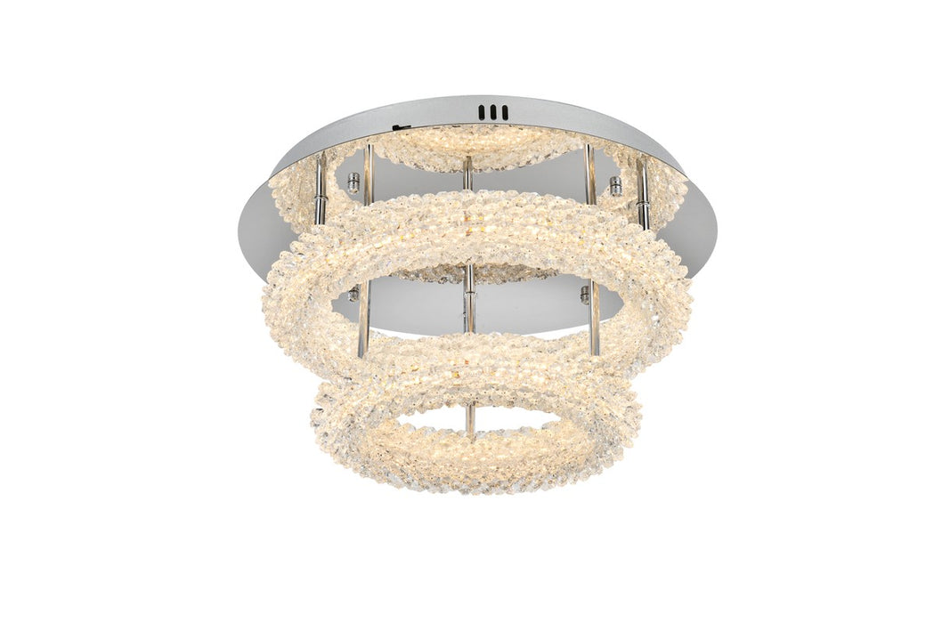 Elegant Lighting 3800F18L2C LED Flush Mount, Chrome