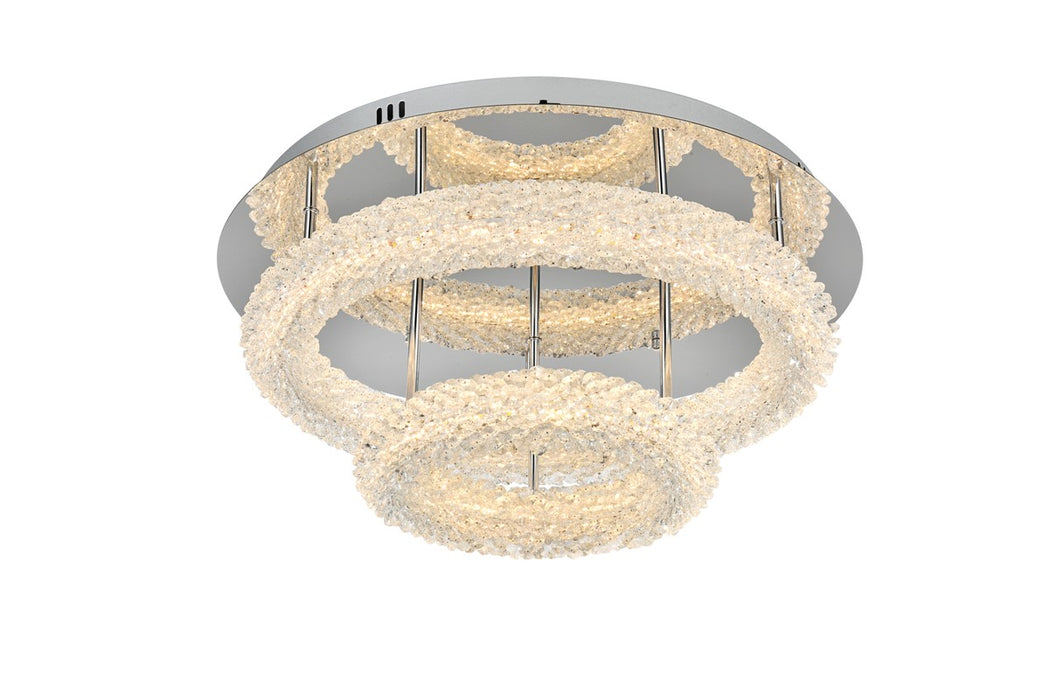 Elegant Lighting 3800F22L2C LED Flush Mount, Chrome