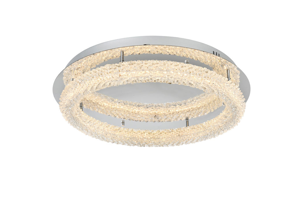 Elegant Lighting 3800F26C LED Flush Mount, Chrome