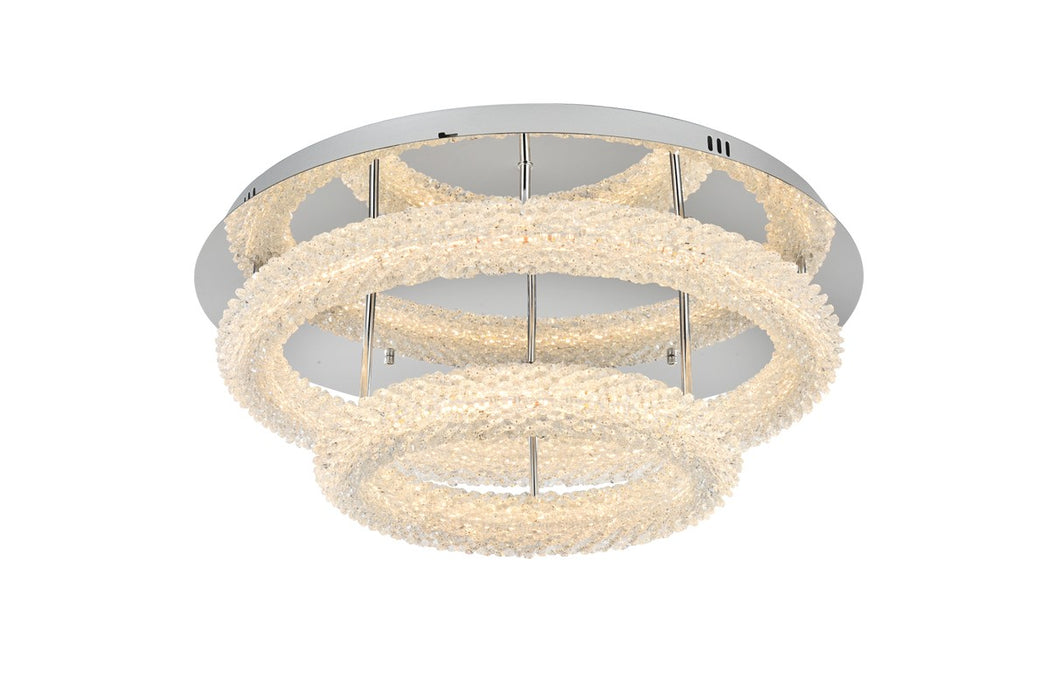 Elegant Lighting 3800F26L2C LED Flush Mount, Chrome