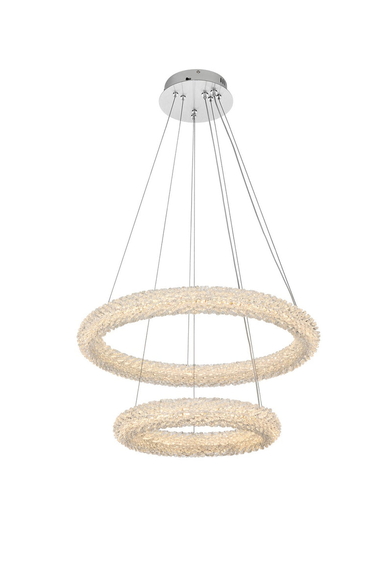 Elegant Lighting 3800G24C LED Chandelier, Chrome