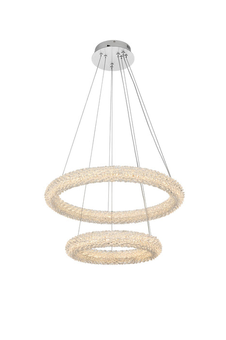 Elegant Lighting 3800G24C LED Chandelier, Chrome