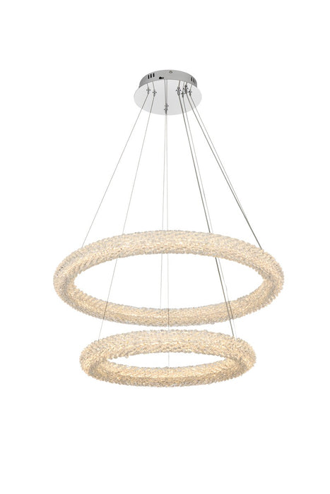 Elegant Lighting 3800G28C LED Chandelier, Chrome
