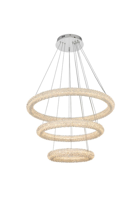 Elegant Lighting 3800G3LC LED Chandelier, Chrome