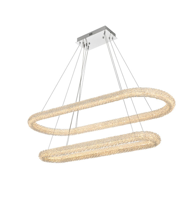Elegant Lighting 3800G50L2C LED Chandelier, Chrome