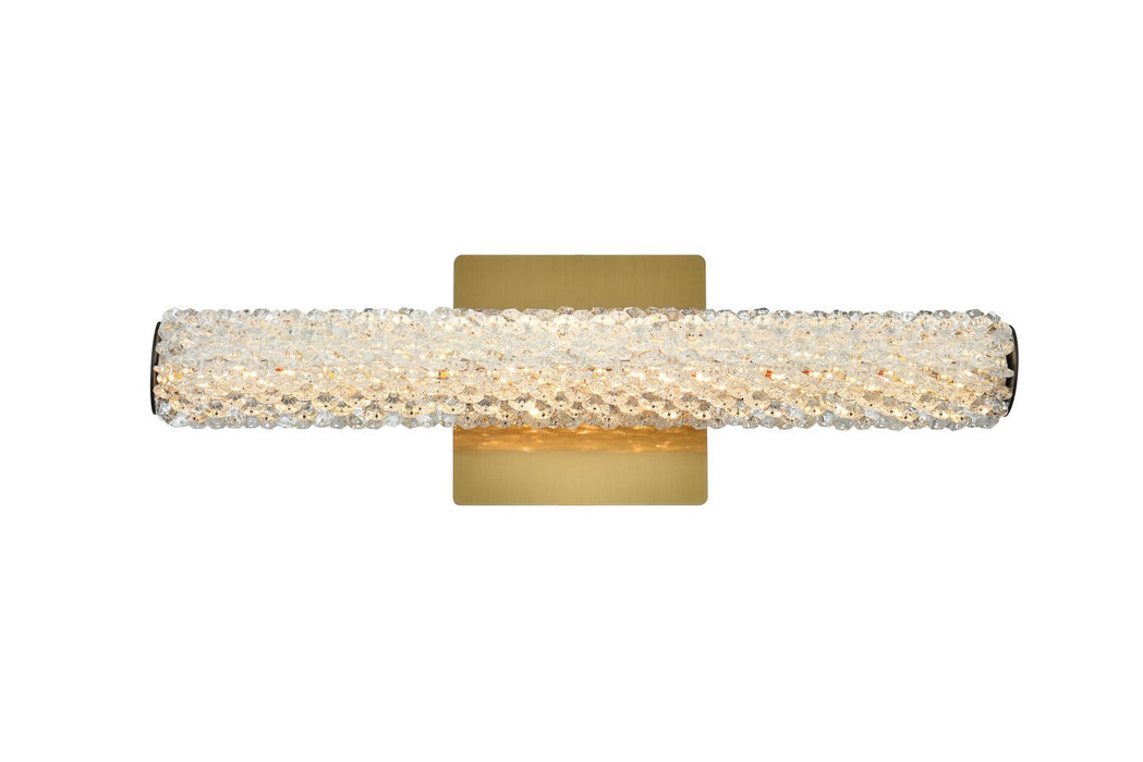 Elegant Lighting 3800W18SG LED Wall Sconce, Satin Gold