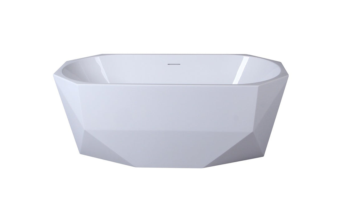 Elegant Lighting BT21159GW Bathtub, Glossy White