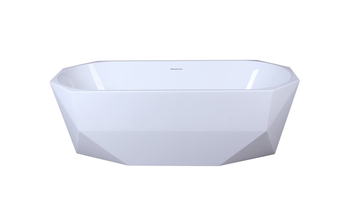 Elegant Lighting BT21167GW Bathtub, Glossy White