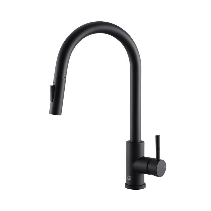 Elegant Lighting FAK-302MBK Kitchen Faucet, Matte Black