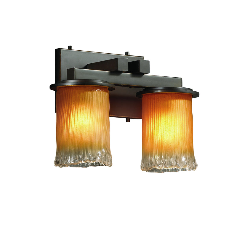 Justice Designs GLA-8772-16-GLDC-DBRZ-LED2-1400 LED Bath Bar, Dark Bronze
