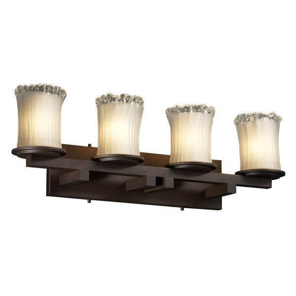Justice Designs GLA-8774-16-WTFR-DBRZ-LED4-2800 LED Bath Bar, Dark Bronze