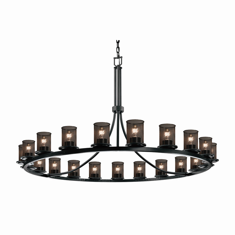 Justice Designs MSH-8716-10-MBLK 21 Light Chandelier, Matte Black