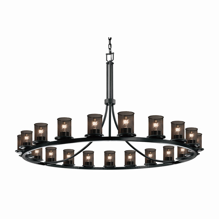 Justice Designs MSH-8716-10-MBLK 21 Light Chandelier, Matte Black