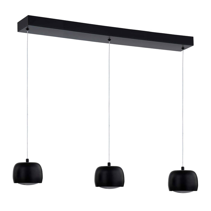 Justice Designs NSH-8115-MBLK LED Linear Chandelier, Matte Black