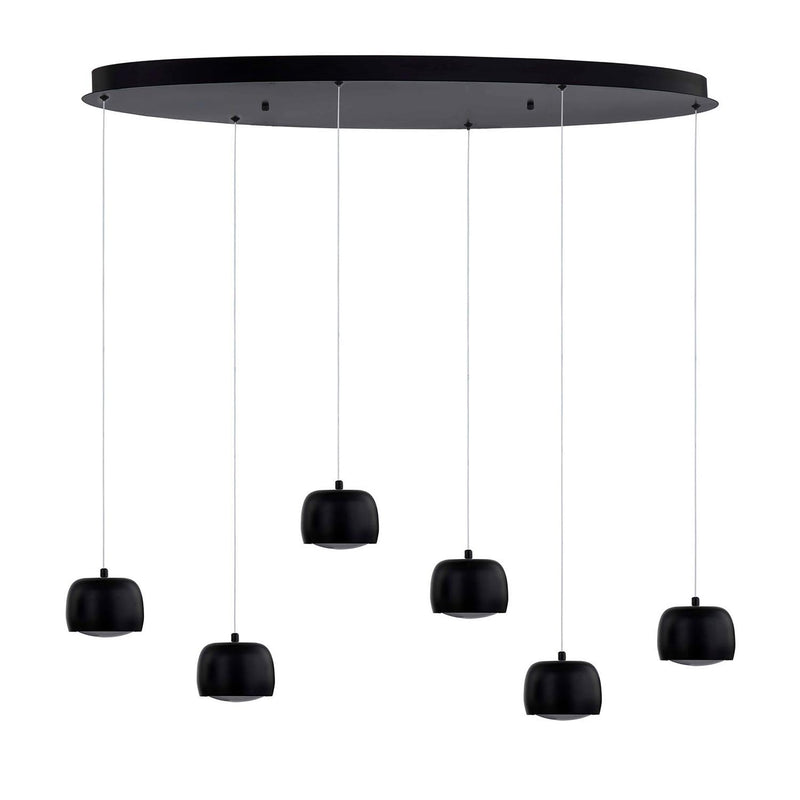 Justice Designs NSH-8119-MBLK LED Chandelier, Matte Black