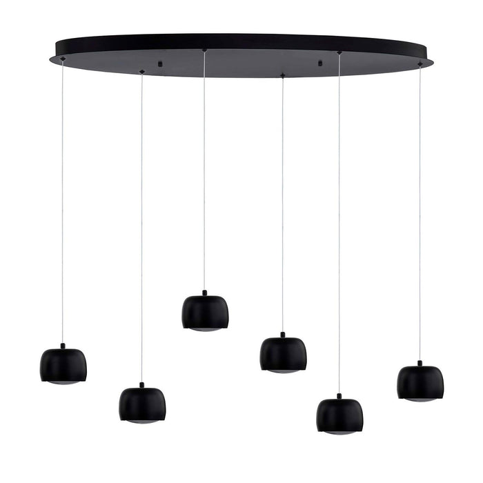 Justice Designs NSH-8119-MBLK LED Chandelier, Matte Black