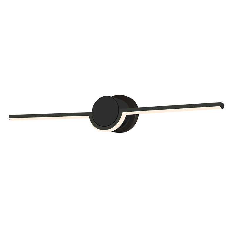 Justice Designs NSH-9085-MBLK LED Linear Wall/Bath, Matte Black