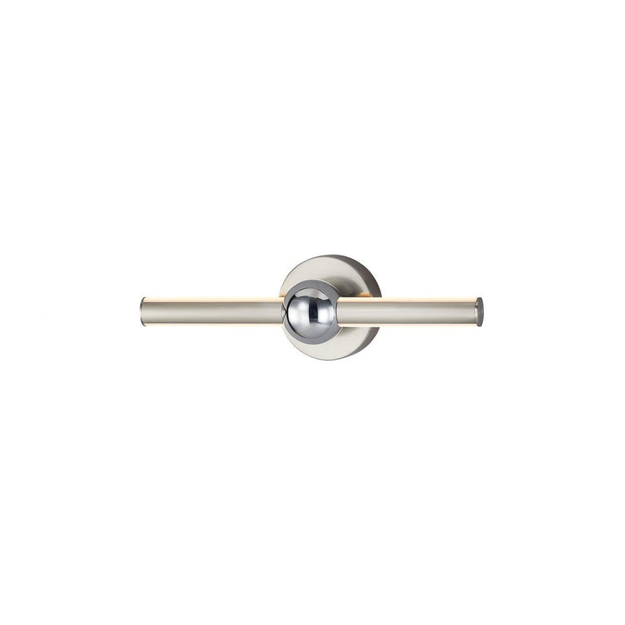 Justice Designs NSH-9121-NCCR LED Linear Wall/Bath, Brushed Nickel w/ Chrome