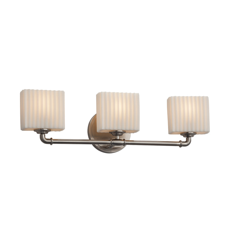 Justice Designs PNA-8463-55-PLET-NCKL-LED3-2100 LED Bath Bar, Brushed Nickel