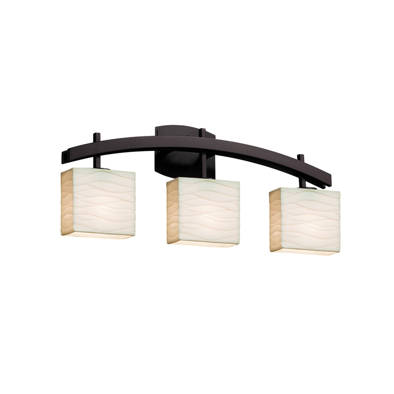 Justice Designs PNA-8593-55-WAVE-DBRZ-LED3-2100 LED Bath Bar, Dark Bronze