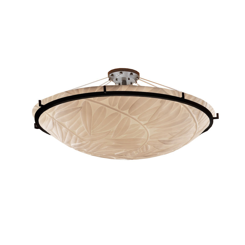 Justice Designs PNA-9687-35-BMBO-DBRZ-LED6-6000 LED Semi-Flush Mount, Dark Bronze