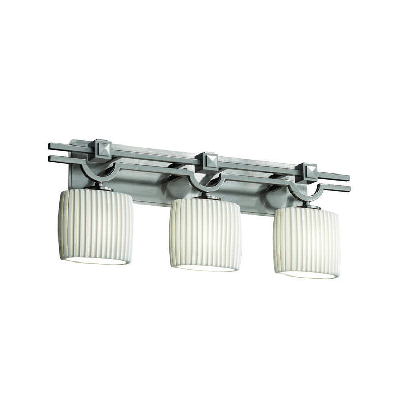Justice Designs POR-8503-30-PLET-NCKL-LED3-2100 LED Bath Bar, Brushed Nickel