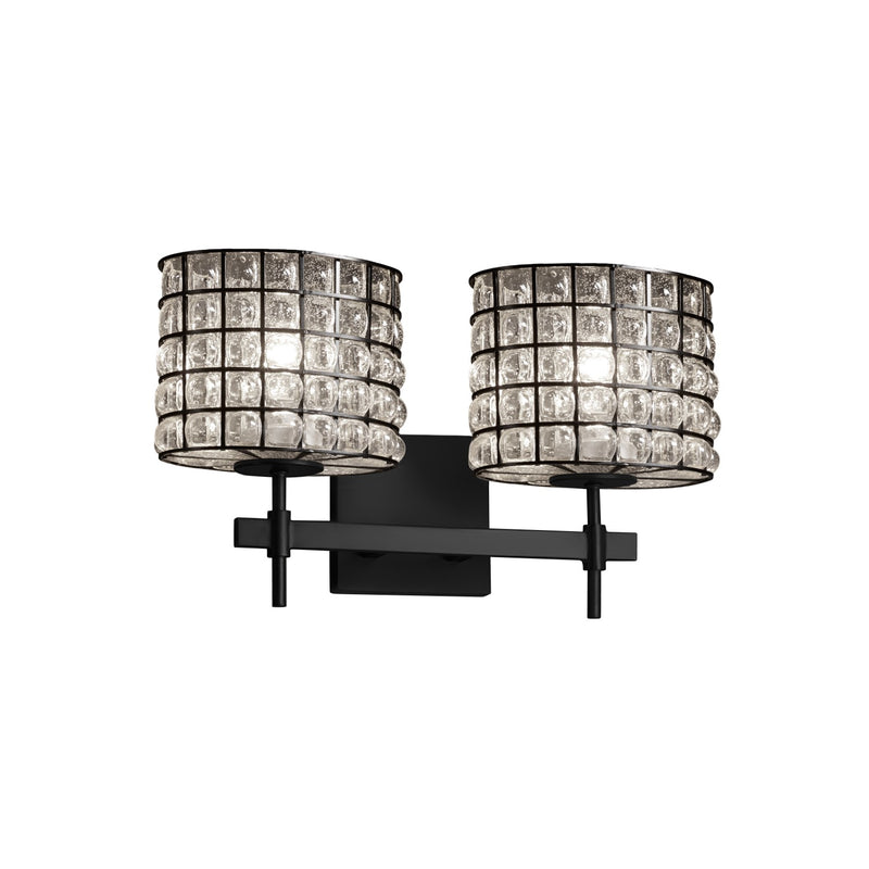 Justice Designs WGL-8412-30-GRCB-MBLK-LED2-1400 LED Bath Bar, Matte Black